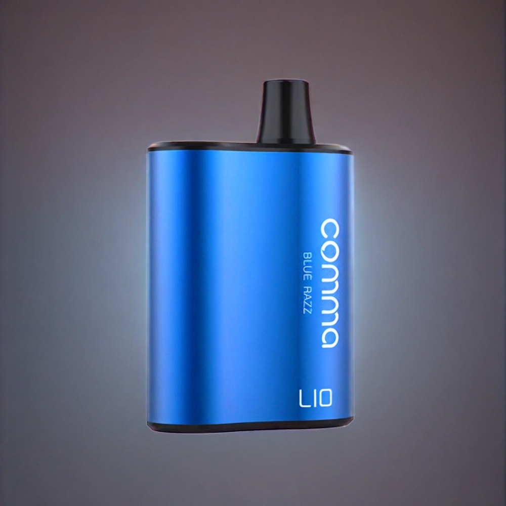 LIO COMMA 5000 Pust Disposable Vape Blå Hindbær 15ml 900mAh Type-C Engros Danmark