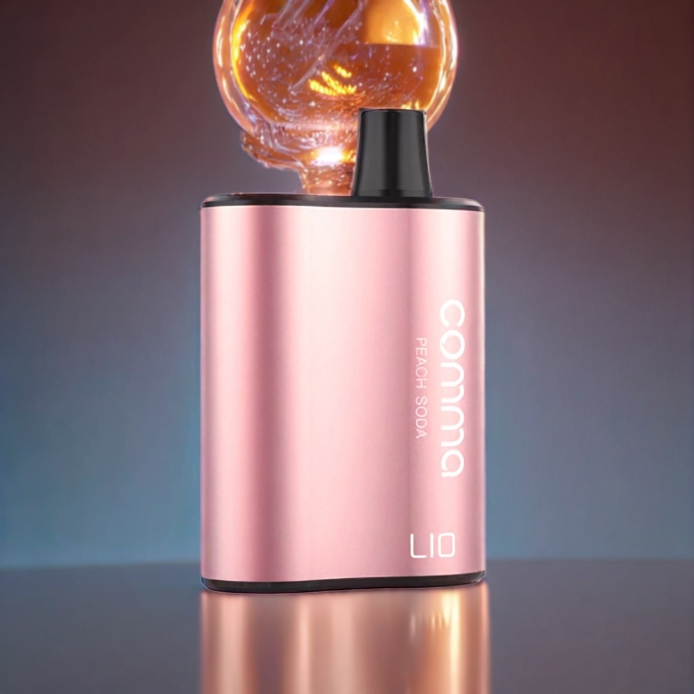 LIO COMMA 5000 Pust Engangs Vape Fersken Sodavand 900mAh 15ml Type-C Engros Danmark