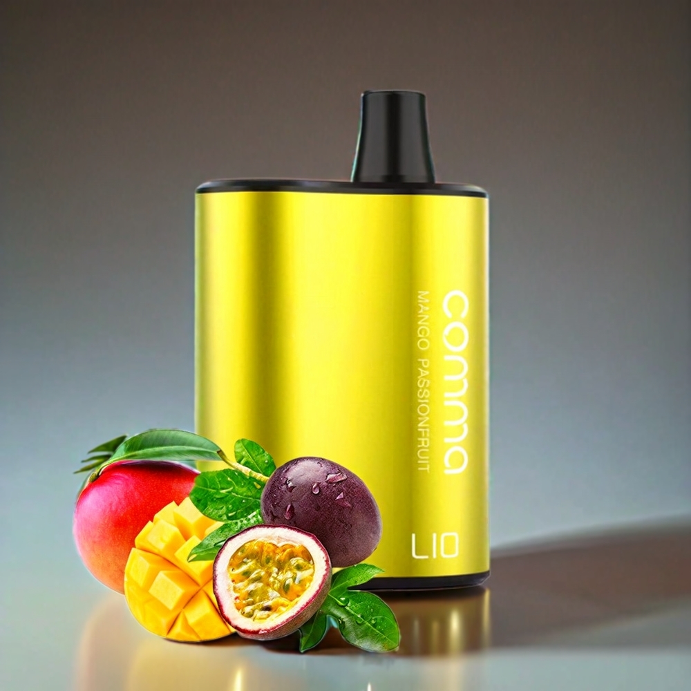 LIO COMMA 5000 Pust Engangs Vape Mango Passionsfrugt 900mAh 15ml Type-C Engros Danmark