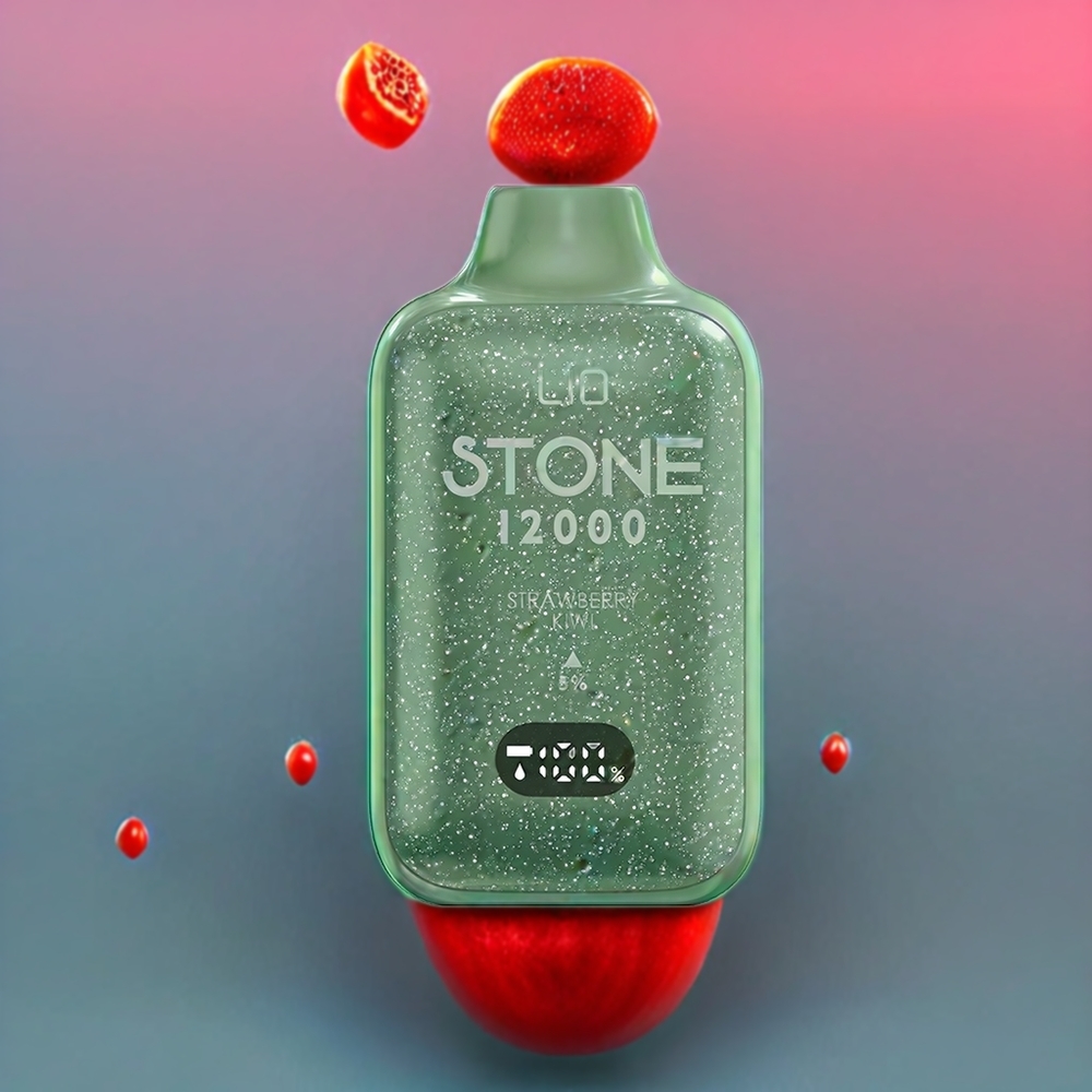 LIO Stone 12000 Puffs Engangs Vape Jordbær Kiwi 550mAh Type-C 18ML 30mg/50mg Engros Danmark