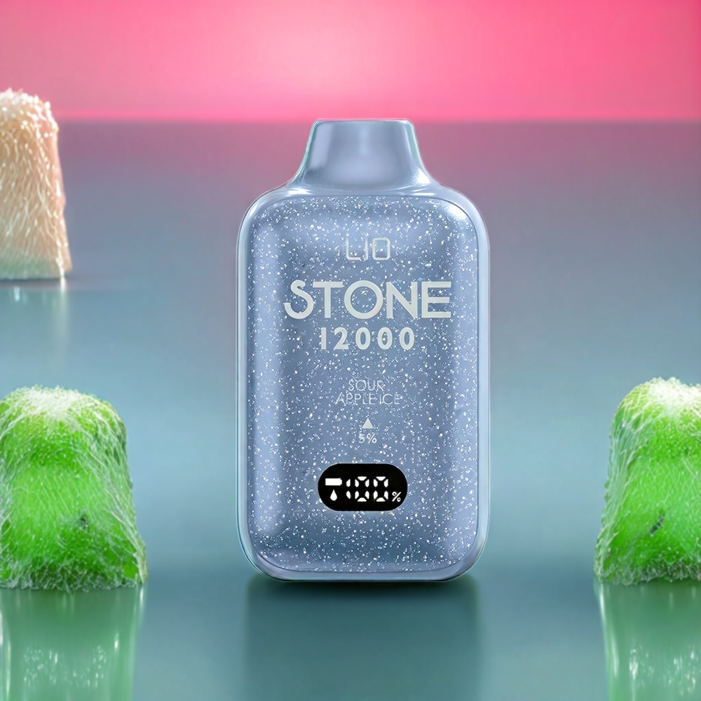LIO Stone 12000 Puffs Engangs Vape Sur Æble Is 18ML/550mAh/Type-C Engros Danmark