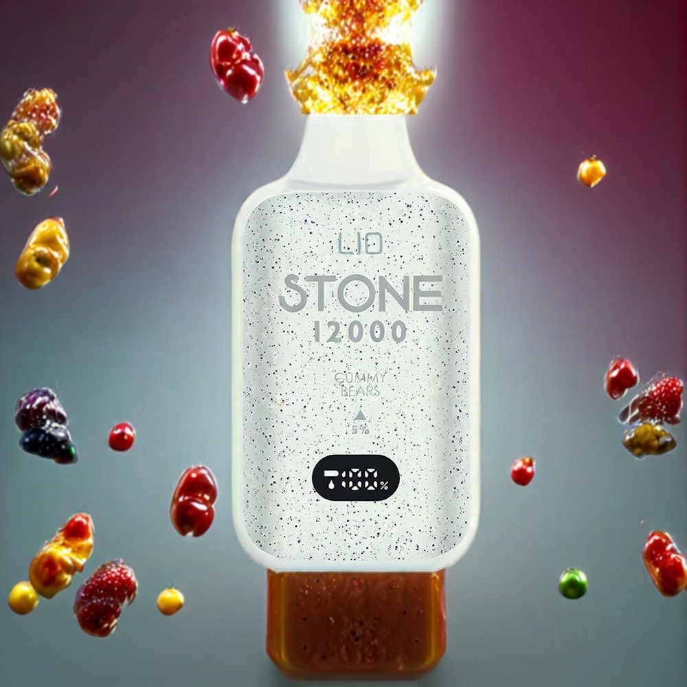 LIO Stone 12000 Puffs Engangsvape Gummibjørne 550mAh Type-C 18ML 30mg/50mg Engros Danmark