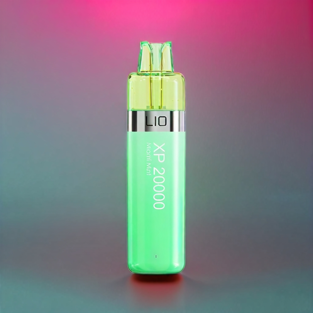 LIO XP 20000 Puffs Engangs Vape Miami Mynte 0.8 Ohm Mesh Coil 12ML 50mg 900 mAh 15.3W Engros Danmark