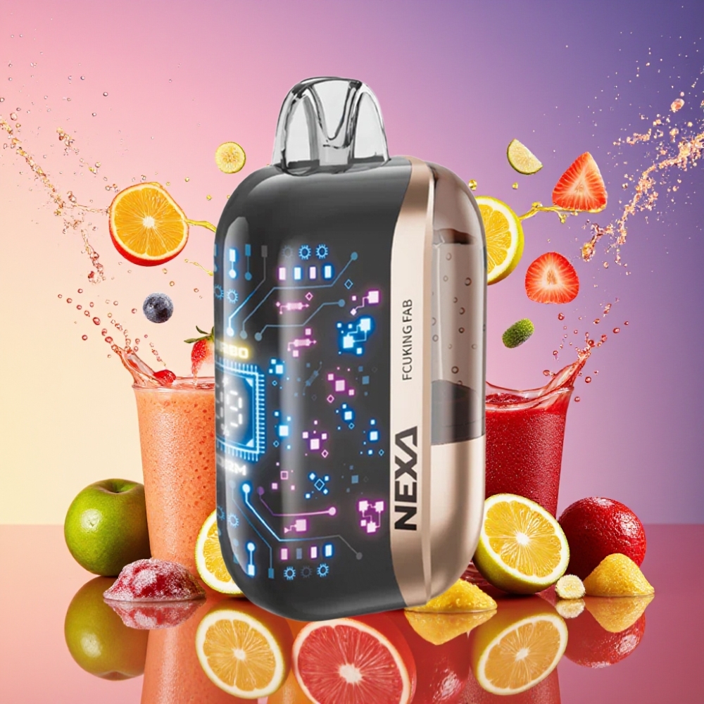 NEXA Ultra 50000 Puffs 20ml 800mAh 5% 0.9ohm Dual Mesh 3D Skærm Type-C Fab Engros Danmark