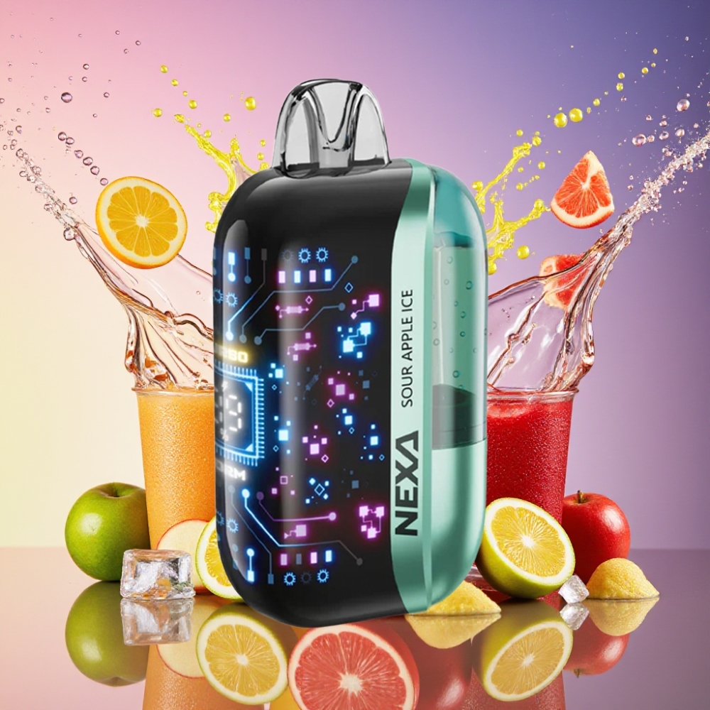 NEXA Ultra 50000 Pust 20ml 800mah 5% 0.9ohm Dual Mesh Display Type-c sur æble is Engros Danmark