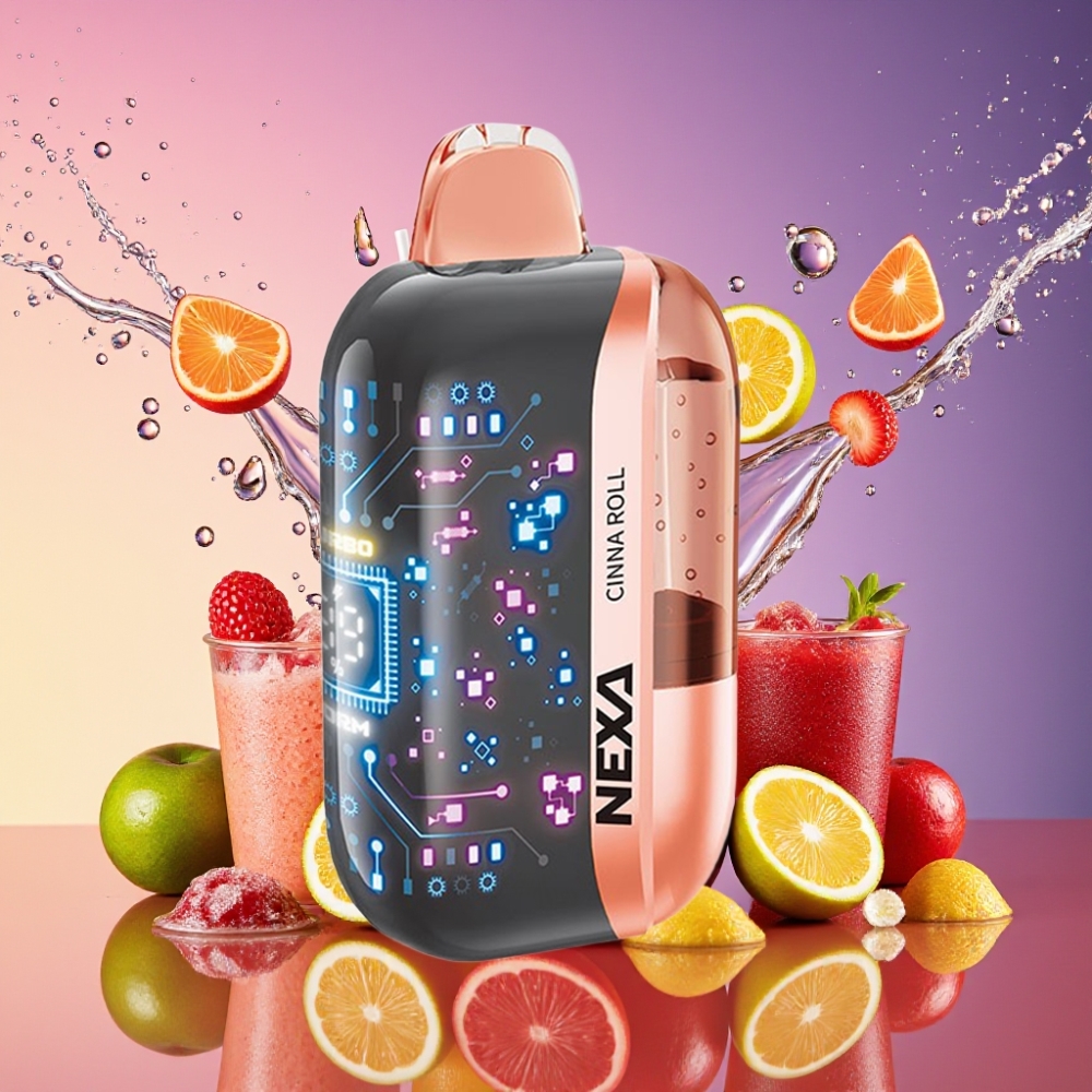 NEXA Ultra 50000 Pust Cinna Kanel 20ml 800mah 5% 0.9ohm Dual Mesh 3d Skærm Type-c Engros Danmark
