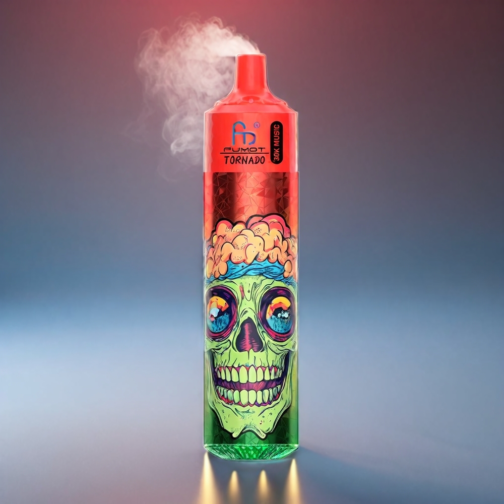 Fumot RandM Tornado 30000 Puffs 30mL 2%/5% 1.0 Ohm 600mAh LED Jordbær Bær Engros Danmark