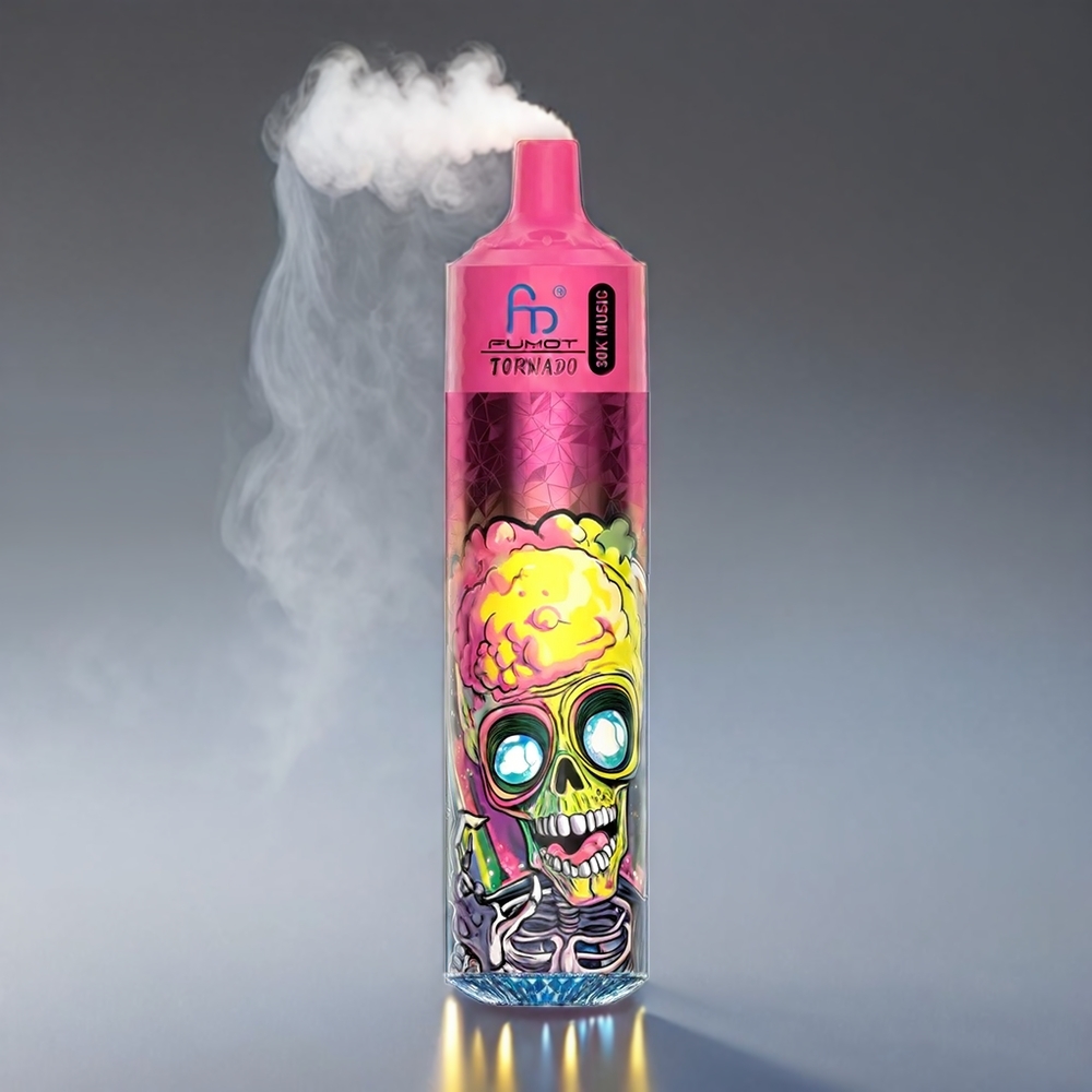 Fumot RandM Tornado 30000 puffs 30mL 2%/5% 600mAh LED Bananis Engros Danmark
