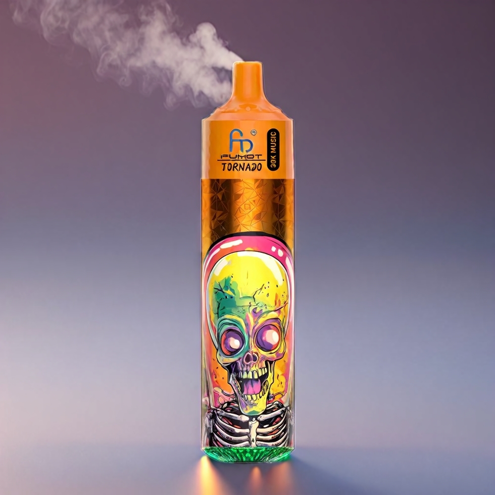 Fumot RandM Tornado 30.000 Pust 30mL 5% 1.0 Ohm 600mAh LED Blåbær Hindbær Engros Danmark