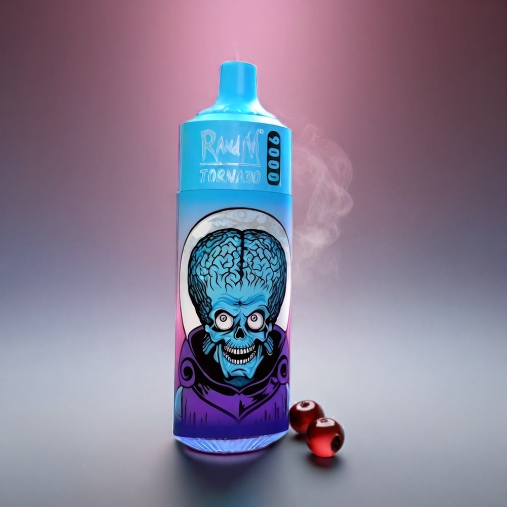 Fumot Randm Tornado 9000 Puffs Blåbær Kirsebær Tranebær – 850 mAh, 18 mL, Mesh Coil, RGB Display, 54 Smage + Engros Danmark