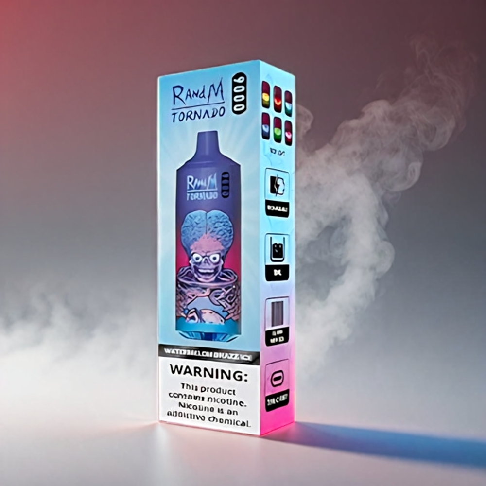 Fumot Randm Tornado 9000 Puffs Vandmelon Brazz – Mesh Coil, RGB Display, 54 Smagsvarianter, 850 mAh, 18 mL Engros Danmark