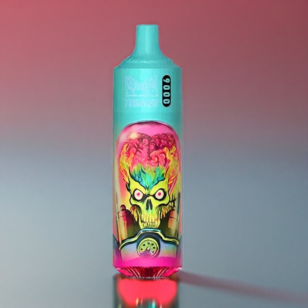 Fumot Randm Tornado Jordbær Hindbær 9000 Puffs 850 mAh 18 mL Mesh Coil RGB Display 54 Smag Engros Danmark