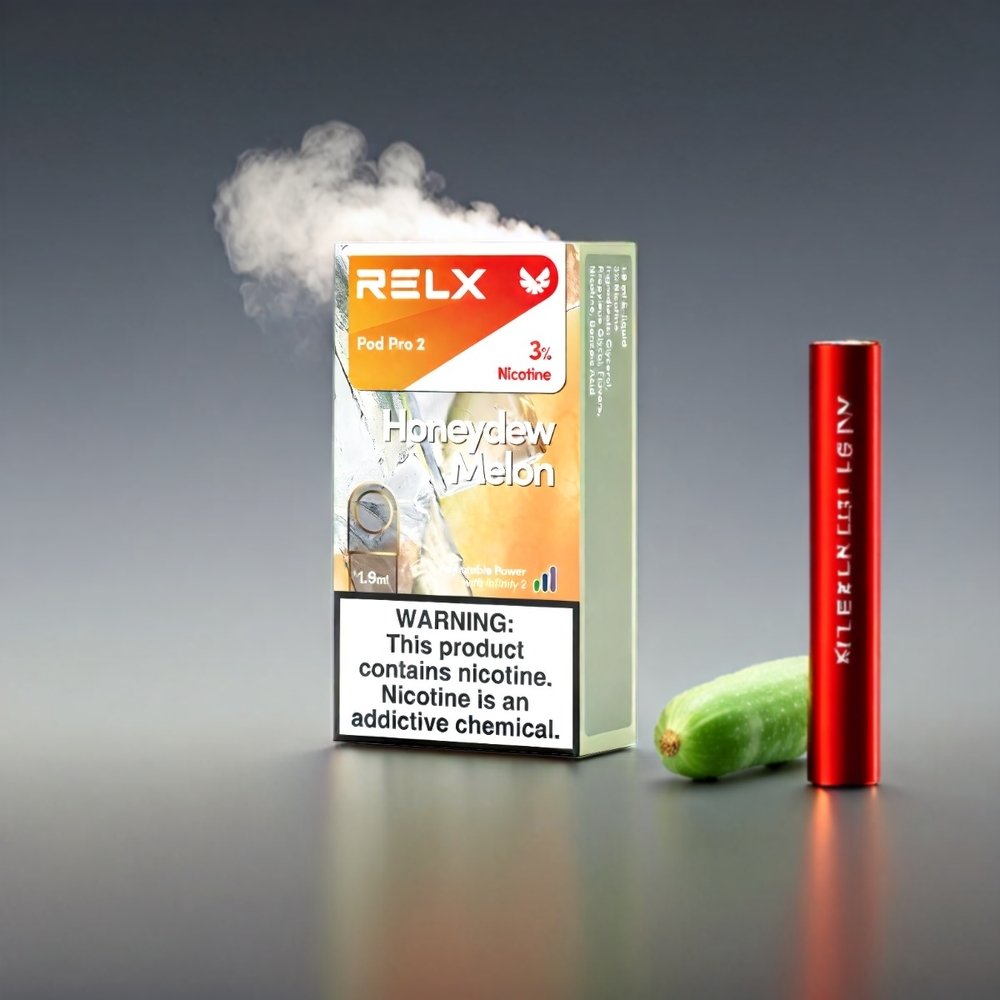 RELX Pod Pro 2 Honningmelon 1.9ml 3%/5% 600 puff 3 Voltage Eco/Smooth/Boost 2/3 stk Engros Danmark