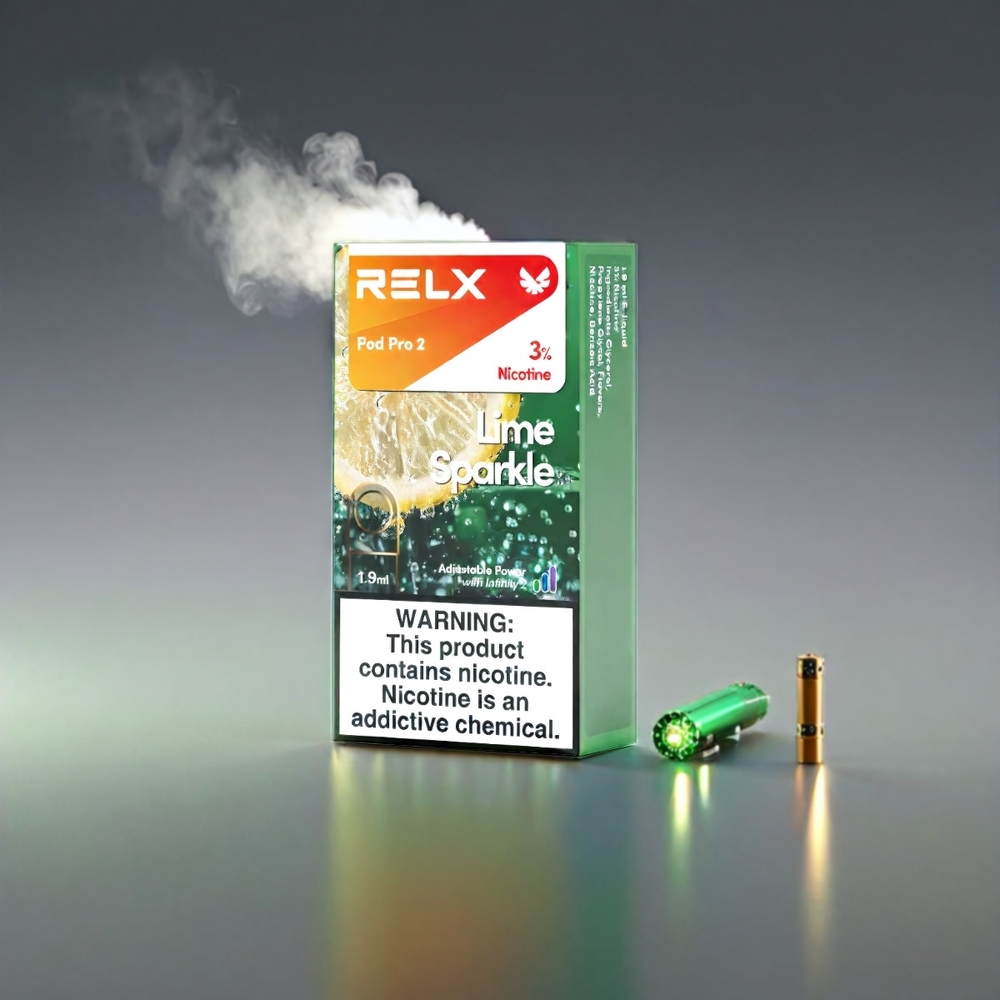 RELX Pod Pro 2 Lime Gnist (3%/5%, 600 puff, 1.9ml, 2/3 pods, 5.5W/6.5W/8W) Engros Danmark