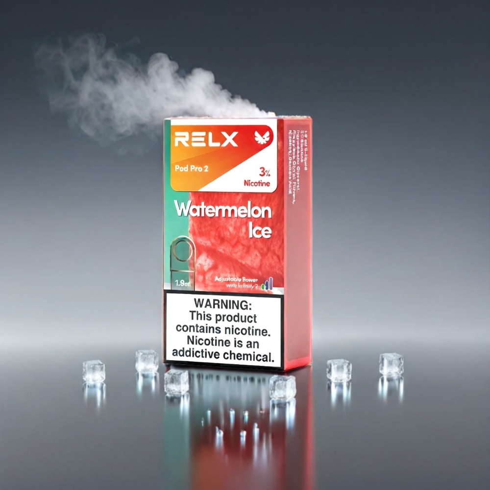 RELX Pod Pro 2 Vape Vandmelon | 3%/5% nikotin, 600 puff, 1.9ml, 2/3 pod/pakke, 5.5W/6.5W/8W – Engros Danmark