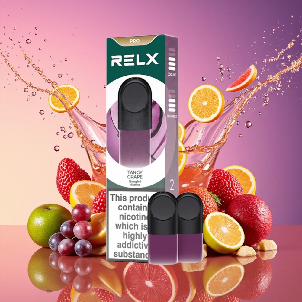 RELX Pod Pro 1.8% 1.9 ml Svævende Drue Smag & Ultra Blød Oplevelse Engros Danmark