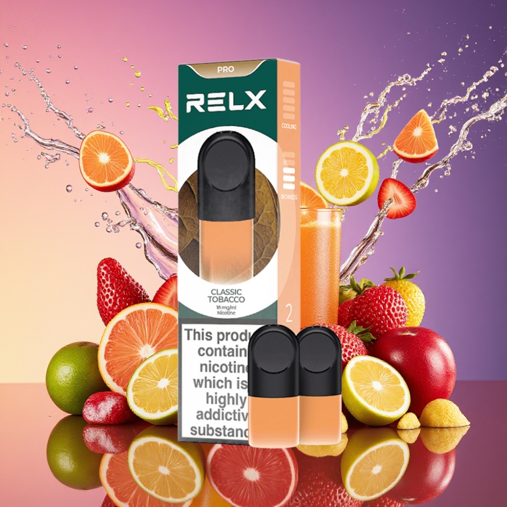 RELX Pod Pro 1 Mund Klassisk Tobak 1,8% Nikotin 1,9 ml Engros Danmark