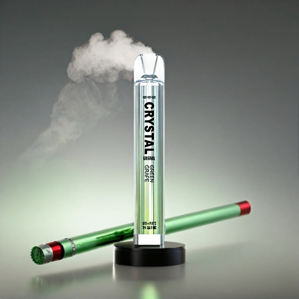 SKE Crystal BAR 600 0% Grøn Drues 500mAh 600 Puffs Mesh Coil Engros Danmark