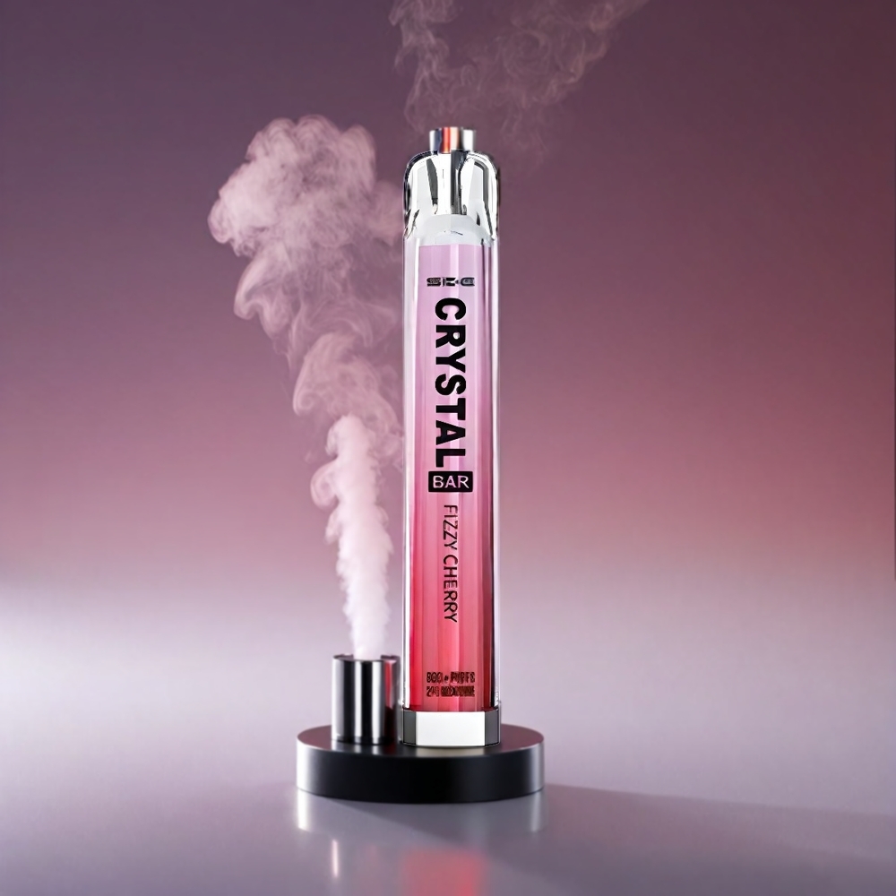 SKE Crystal BAR 600 Frisk Kirsebær 0%/2% 500mAh 600 Puffs 2.0ml Mesh Coil Engros Danmark
