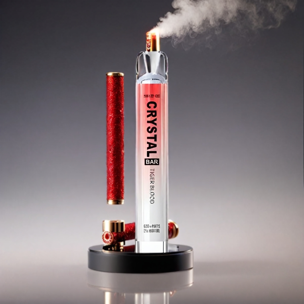 SKE Crystal BAR 600 Tigermetrik 2.0ml 600 Puffs 500mAh Mesh Coil 3.6V Engros Danmark