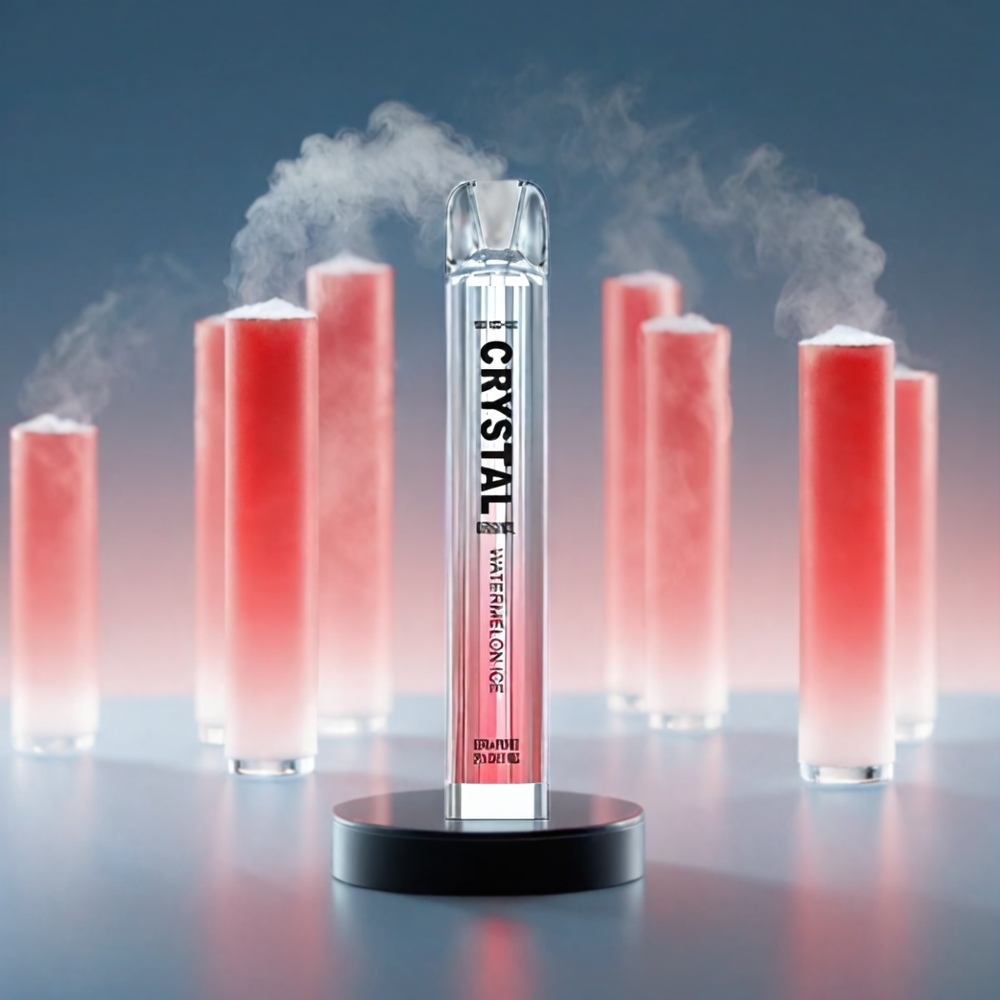 SKE Crystal BAR 600 Vandmelon | 0%/2% Nicotin, 500mAh, 600 Puffs, 2.0ml, 1.29 Ohm, Mesh Coil, 3.6V - Engros Danmark