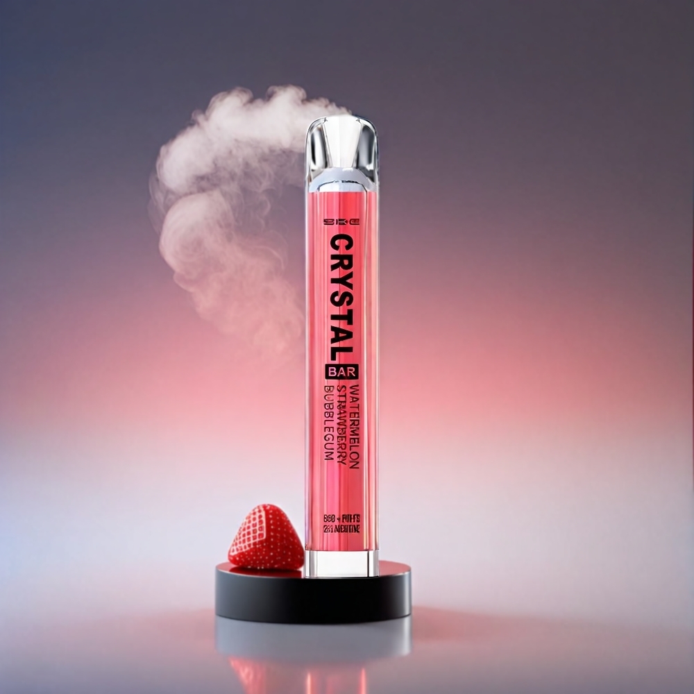 SKE Crystal BAR 600 Vandmelon Jordbær Bubblegum 0%/2% Nikotin 500mAh 600 Puffs 2.0ml Engros Danmark