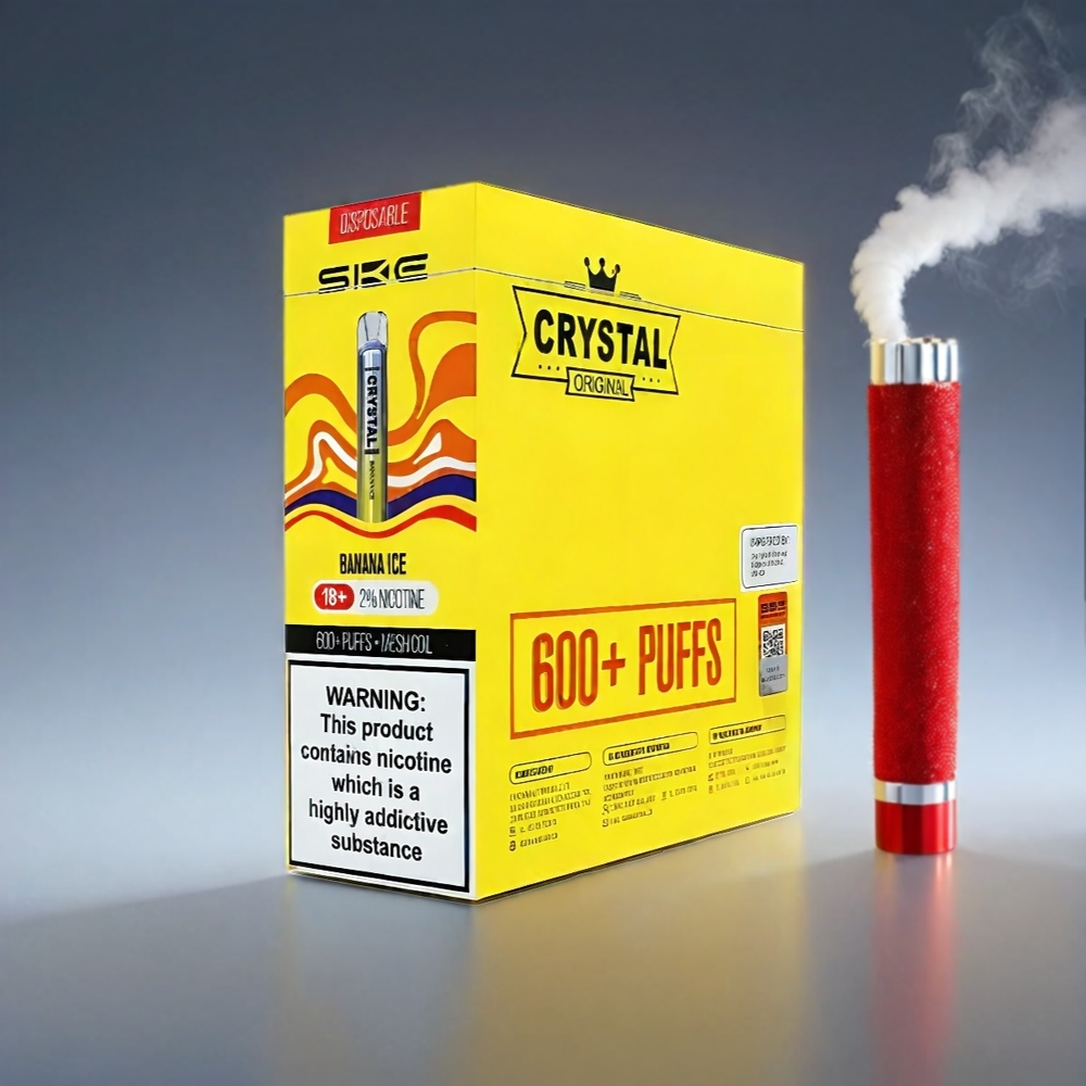 SKE Crystal BAR 600 Vape Bananis - 2ml/600 Puffs/500mAh/3.6V Engros Danmark