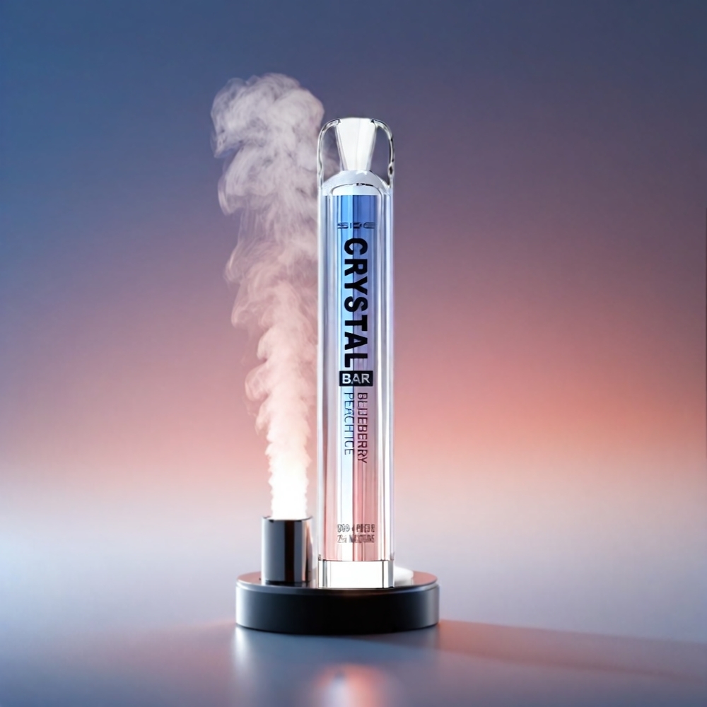 SKE Crystal BAR 600 Vape Blåbær Fersken 0% 2% 500mAh 600 Puffs 2.0ml Engros Danmark