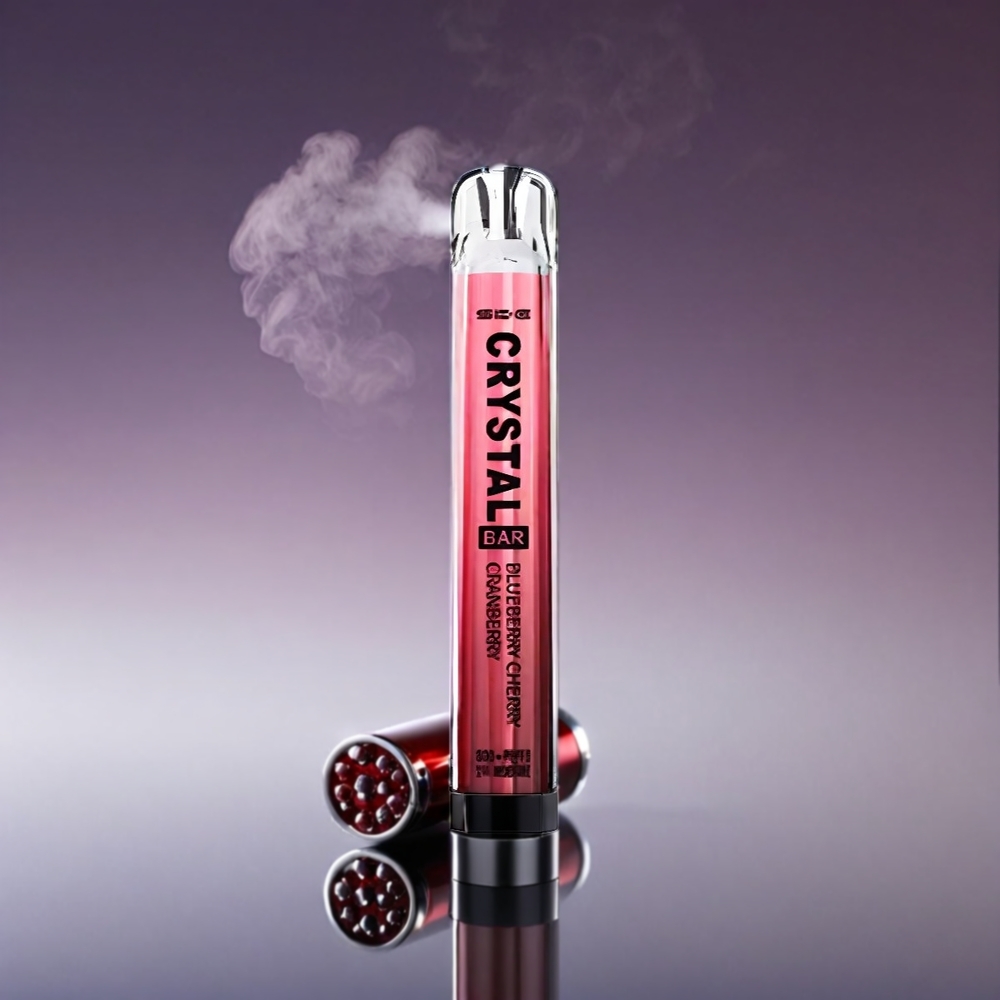 SKE Crystal BAR 600 Vape Blåbær Kirsebær Tranebær - 0% 2% Nikotin 500mAh 600 Puffs 2.0ml 1.29 Ohm 3.6V Engros Danmark
