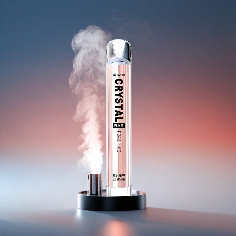SKE Crystal BAR 600 Vape Fersken (0% Nikotin, 500mAh, 600 Pust, 2.0ml) Engros Danmark
