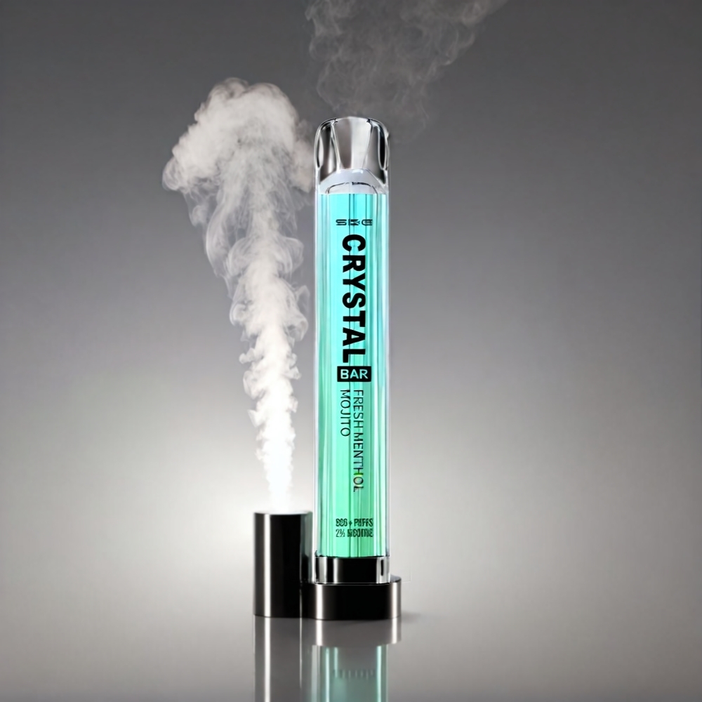 SKE Crystal BAR 600 Vape Friskt Mynte Mojito 2.0ml 600 Puffs 500mAh Mesh Coil Engros Danmark