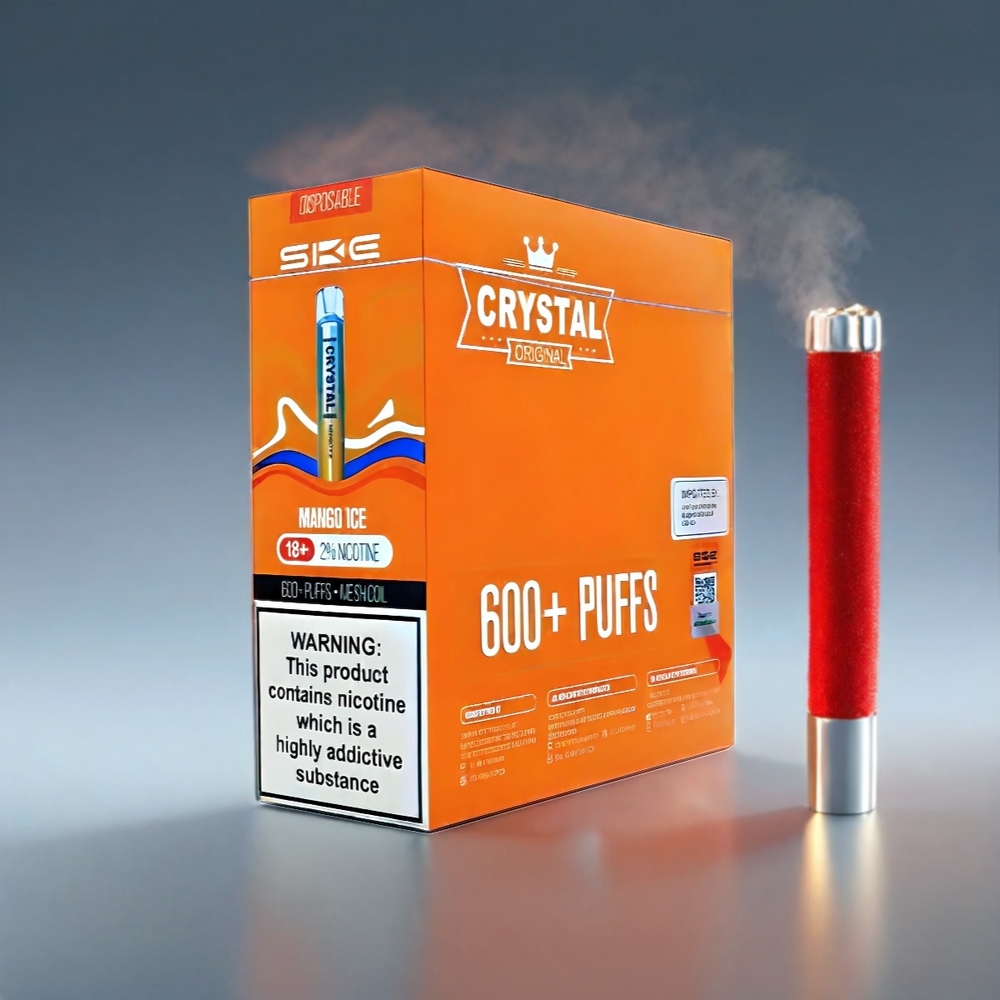 SKE Crystal BAR 600 Vape Mango 2ml/600 puff/500mAh/Mesh Coil/2% Engros Danmark