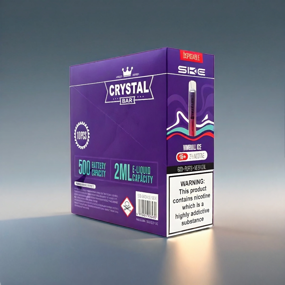 SKE Crystal BAR 600 Vimbull 0%/2% 500mAh 600 Puffs Mesh Coil Engros Danmark