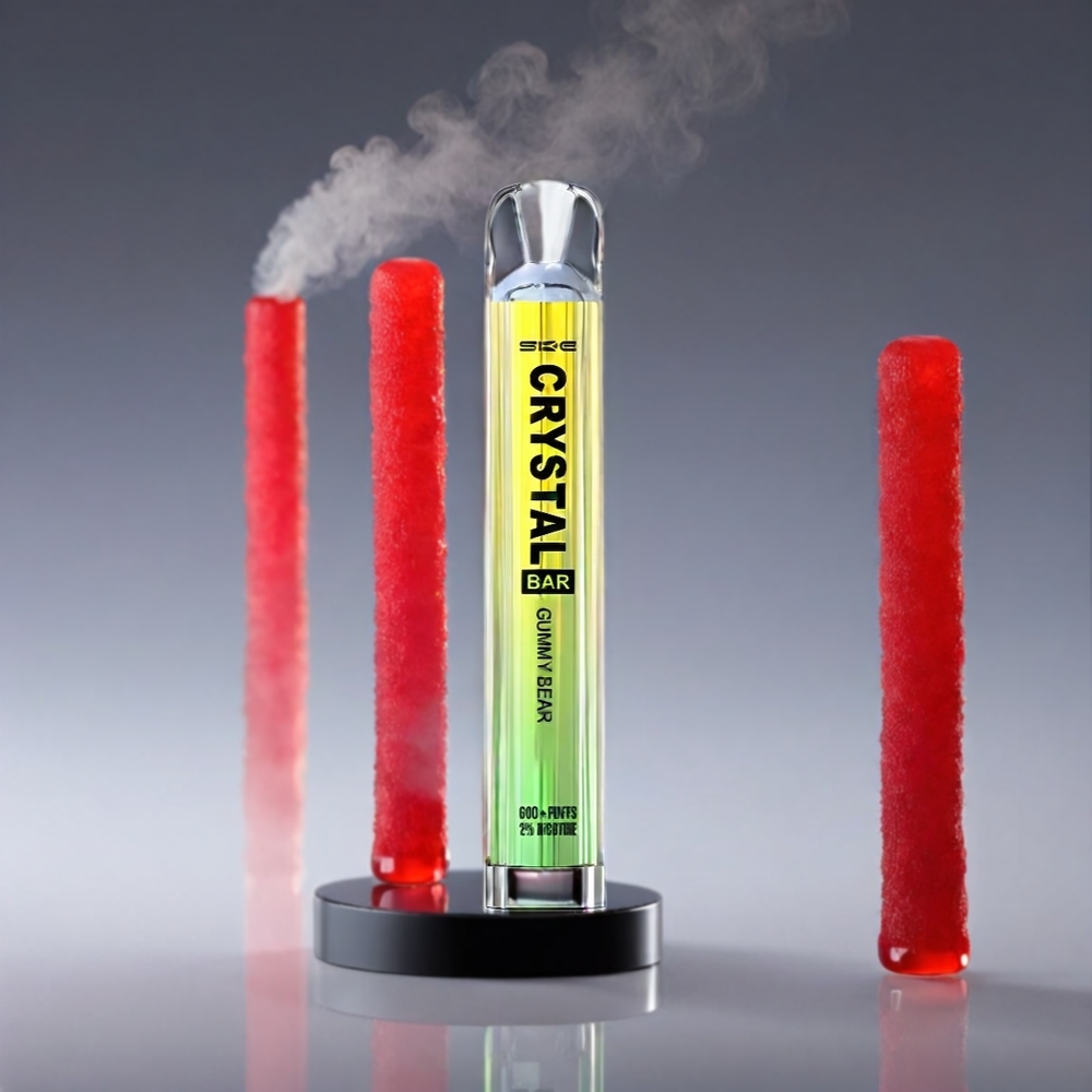 SKE Crystal BAR Gummy Bear 600 Puffs 2.0ml 500mAh Mesh Coil 3.6V Engros Danmark