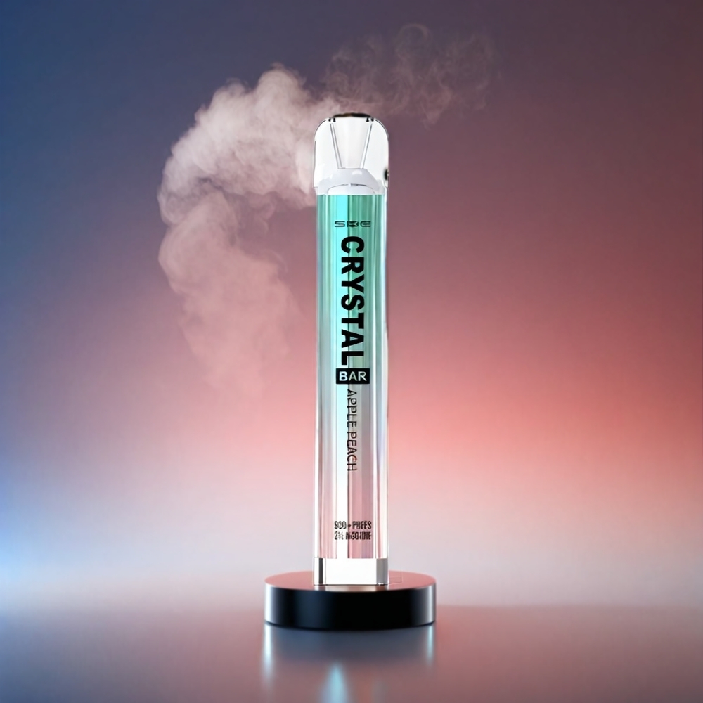 SKE Crystal BAR Æble Fersken 600 Puffs 2.0ml 2% Engros Danmark