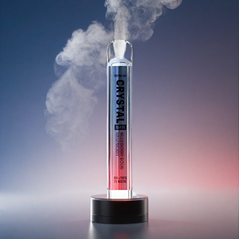 SKE Crystal Bar 600 Vape Blå Sur Hindbær 0%/2% 500mAh 600 Puffs 2.0ml Engros Danmark