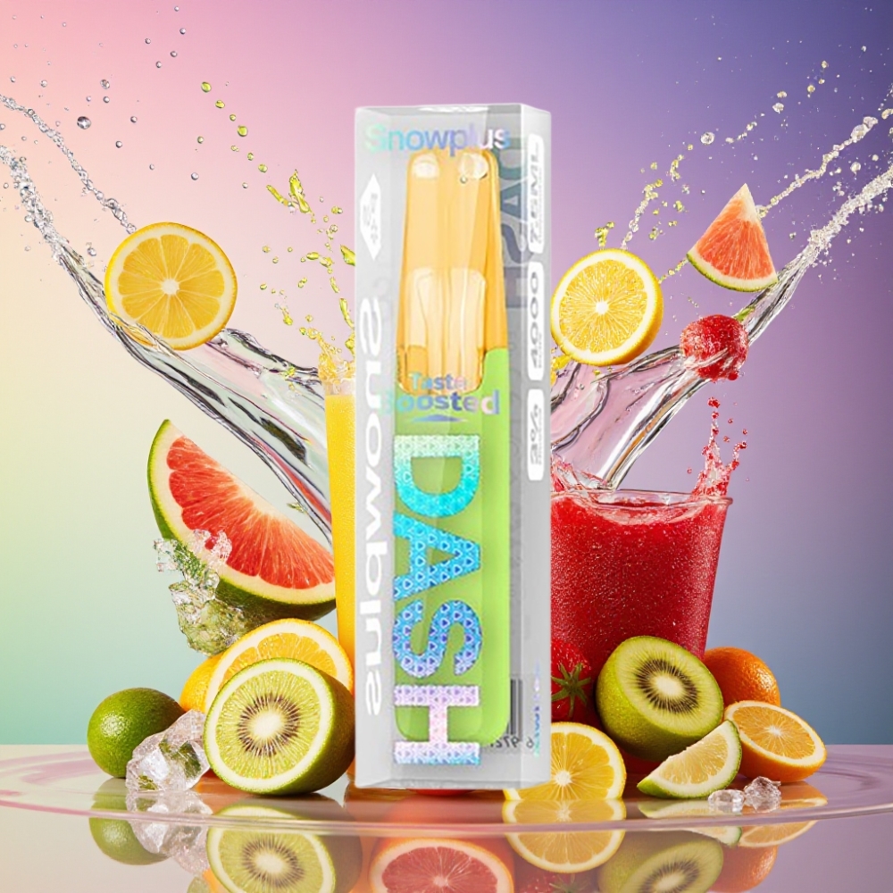 Snowplus Dash 4000 Puffs Engangsdevice Kiwi Is Ceramic 530 mAh 7,5 ml 3% 5% Engros Danmark