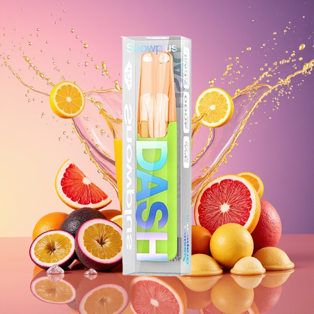 Snowplus Dash 4000 Pust Ceramic 530 mAh 7,5 ml 3% 5% Passion Grapefrugt Engros Danmark