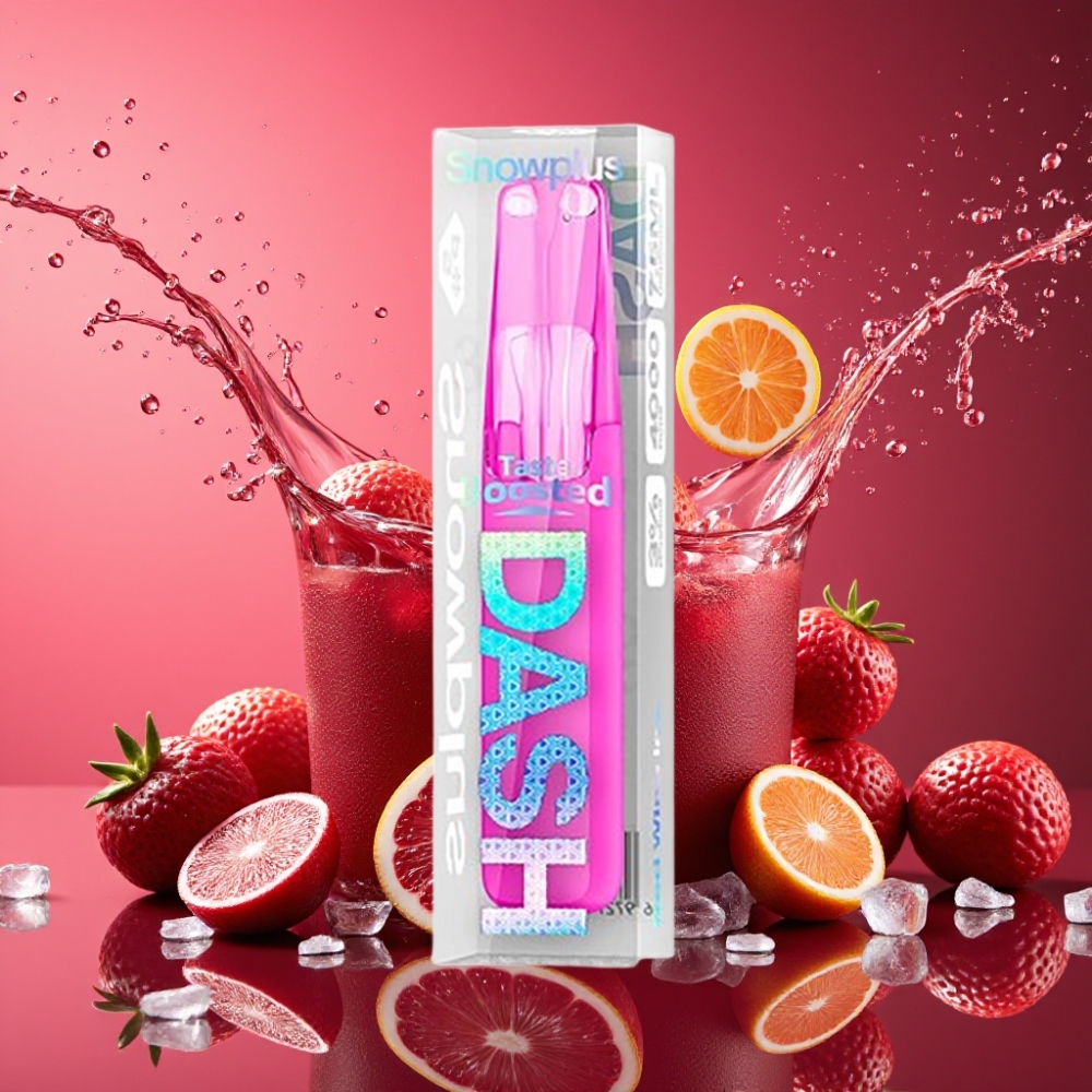 Snowplus Dash 4000 Pust Ceramic 530mAh 7.5ml 3%/5% Rødvin Is Engros Danmark