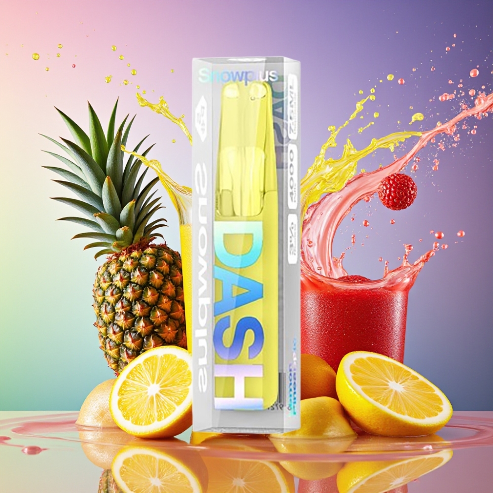 Snowplus Dash 4000 Pust Citron Ananas Keramik 530 mAh 7.5 ml 32.4 g 3% 5% Engros Danmark