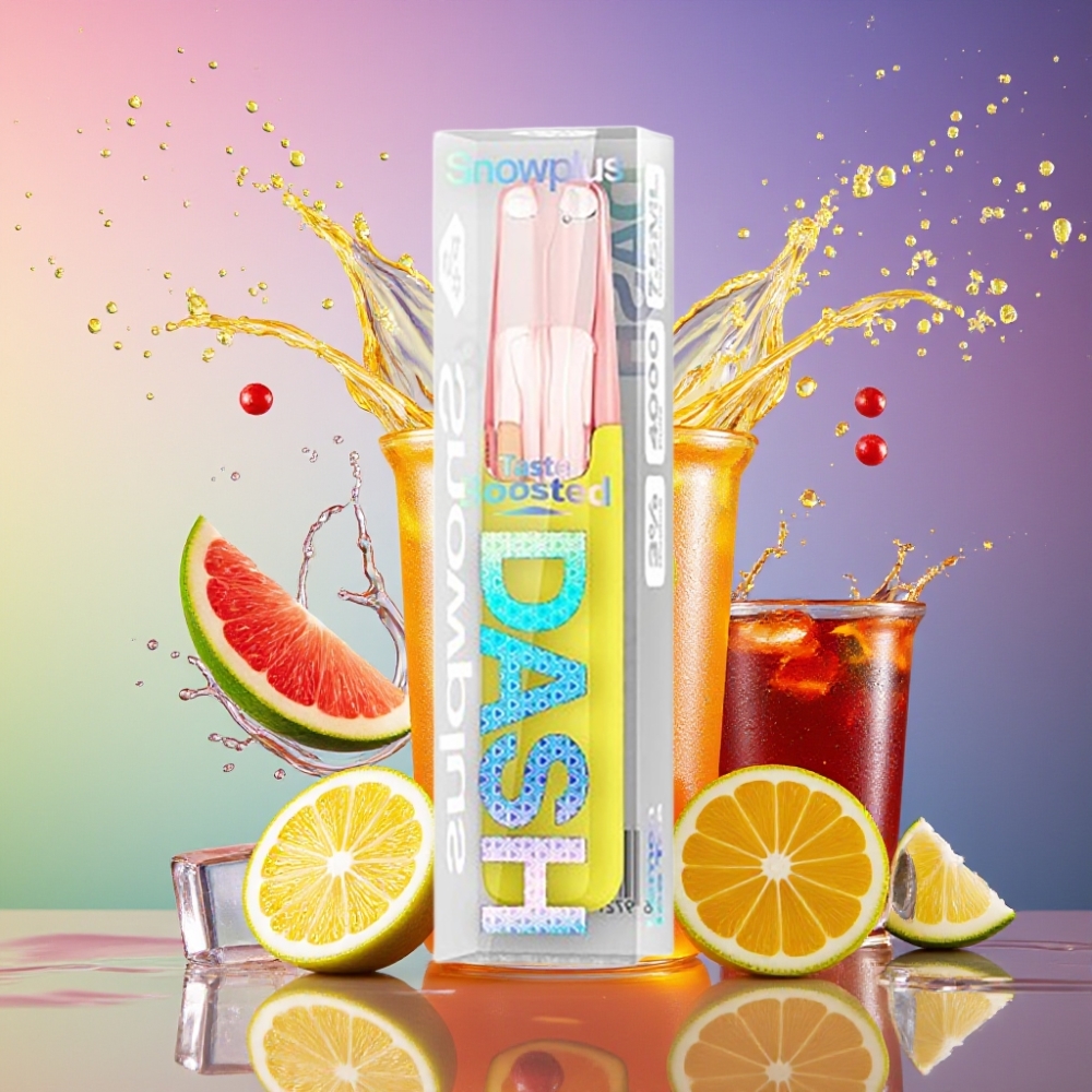 Snowplus Dash 4000 Pust Citron Is Te Keramisk Atomizer 530 mAh 7.5 ml 3%/5% Engros Danmark