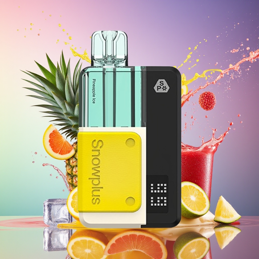 Snowplus Swift 5000 Puffs Forfyldt Pod Kit Ananas Is 43x81x25mm 65g Dual Mesh 1000mAh 2+10ml 2% Engros Danmark