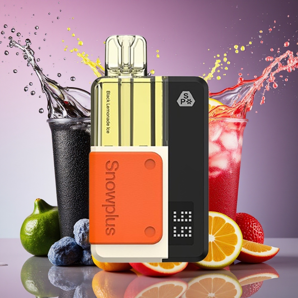 Snowplus Swift 5000 Puffs Sort Lemonade Is Dual Mesh 1000 mAh 2+10 ml 2% Engros Danmark