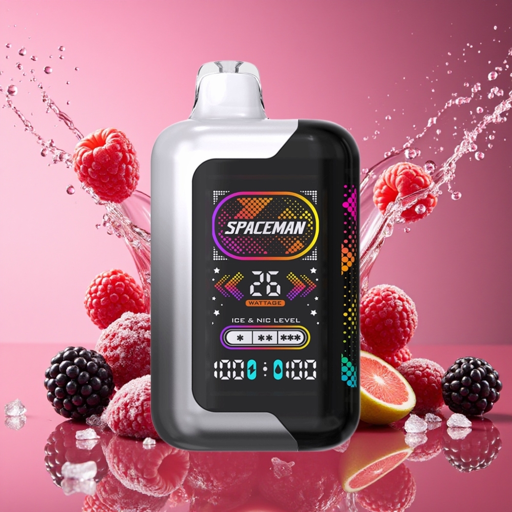 SPACEMAN SP40000 20ml 50mg Blåbær Hindbær 1000mAh 10-26W Engros Danmark