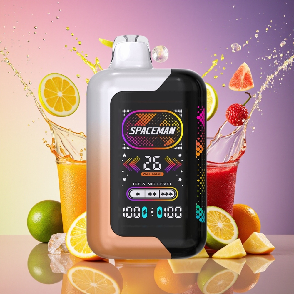SPACEMAN SP40000 20ml 50mg Sur Mango Honningmelon 1000mAh 10-26W Engros Danmark