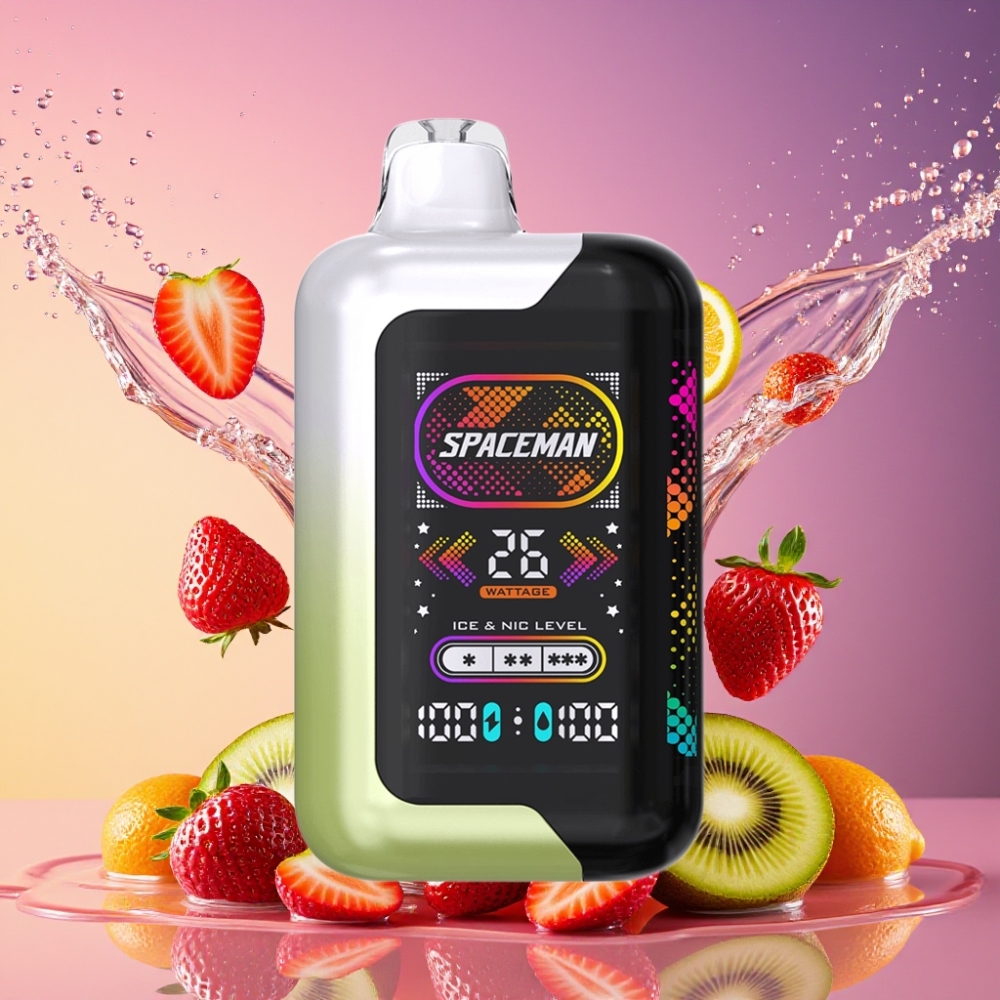 SPACEMAN SP40000 20ml 50mg jordbær kiwi 1000mAh 10-26W Engros Danmark