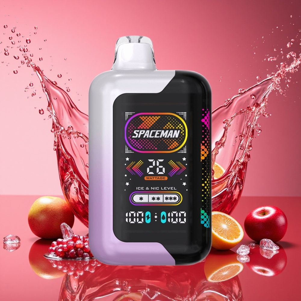SPACEMAN SP40000 20ml Engangs Vape Kirsebær Granatæble 1000mAh 50mg/ml Engros Danmark