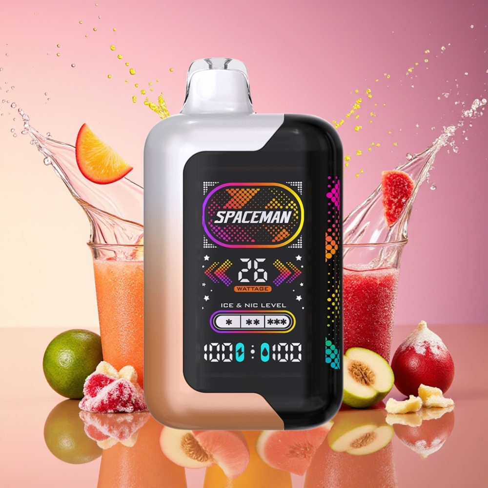 SPACEMAN SP40000 Disposable 2mund Juicy Peach Vandmelon 1000mAh 20ml 50mg Engros Danmark