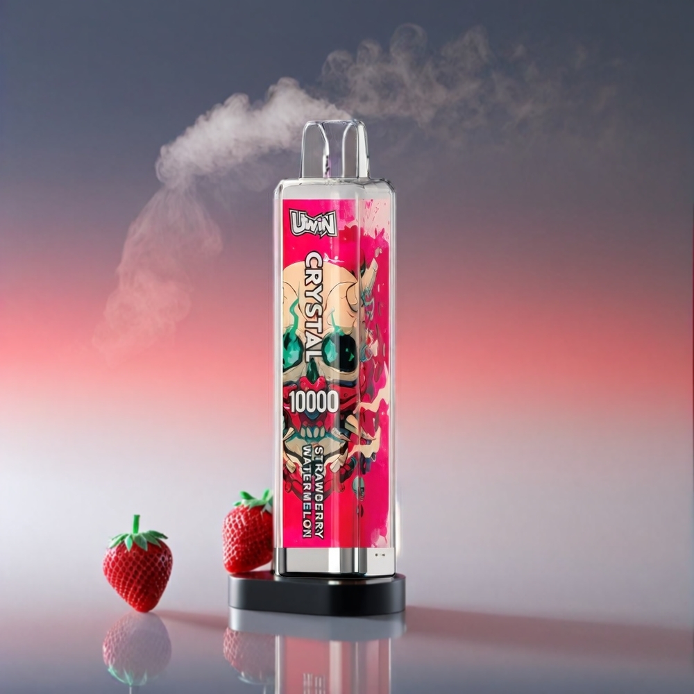 UWIN Crystal 10000 Puffs Jordbær Vandmelon RGB Lys 0% 2% 3% 5% Nicotin 18ml Engros Danmark