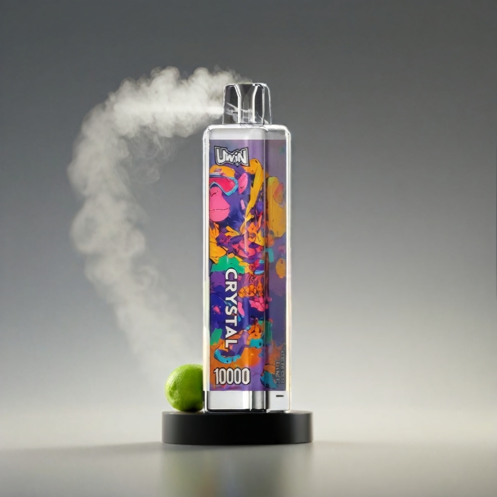 UWIN Crystal 10000 Puffs Vape Citron Lime RGB - 18ml, 0-5%, Type-C, 0.8 Ohm, 650mAh Engros Danmark